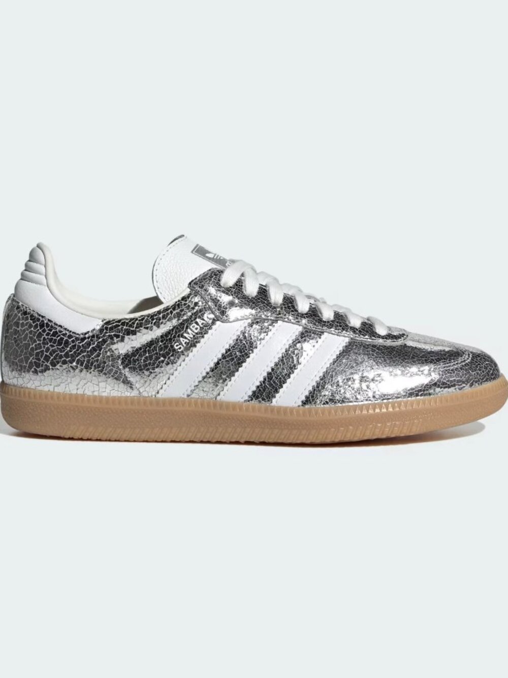Adidas Originals Women's Silver METALLIC WHITE  Samba OG Shoes Size 10 JR0035